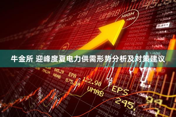 牛金所 迎峰度夏电力供需形势分析及对策建议